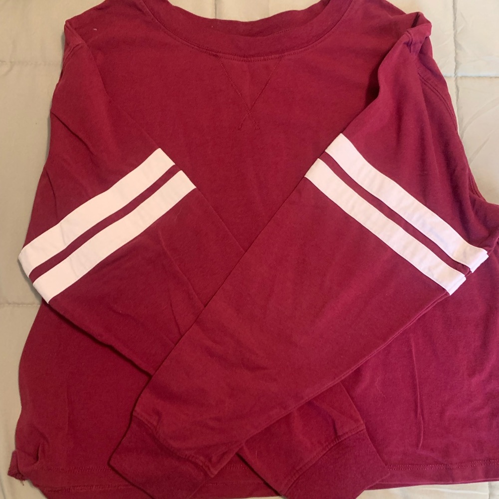 SO Maroon Long Sleeve Baseball Tee